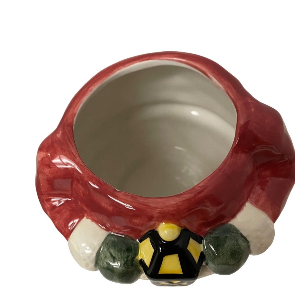 International Bazaar Jolly Santa Clause Cookie Jar Canister Christmas Holiday 7" - Picture 7 of 11